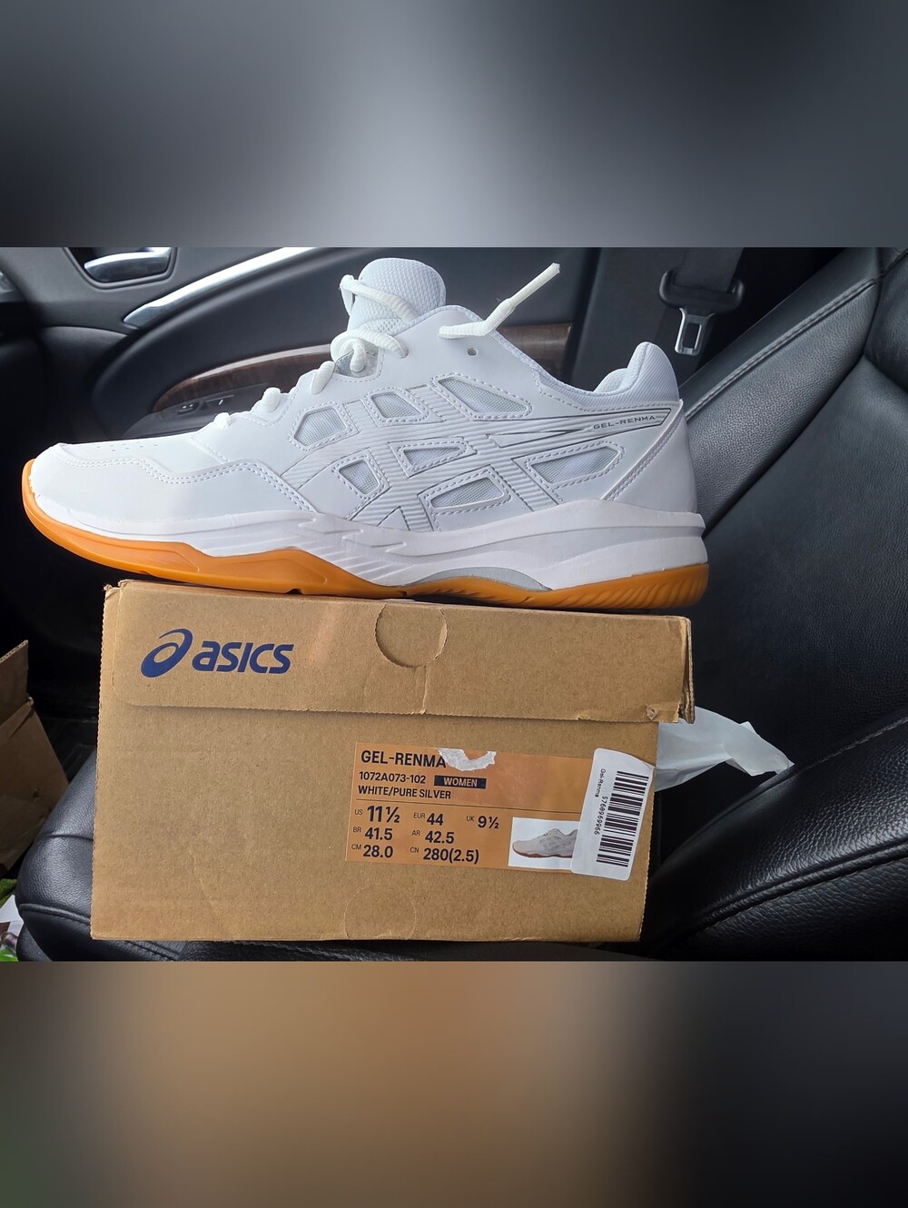 Brand New Womens 11.5 ASICS GEL-Renma Men’s White Athletic Shoes with Gum Sole